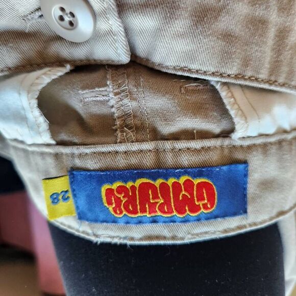 Empyre Mens Tan Khaki Mid-Rise Relaxed Fit Flat Front Baggy Cargo Pants Size 28 - Picture 12 of 13